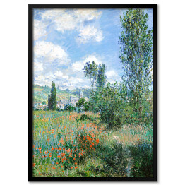 Plakat w ramie Claude Monet View of Vétheuil. Reprodukcja obrazu