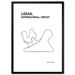 Obraz klasyczny Losail International Circuit - Tory wyścigowe Formuły 1 - białe tło