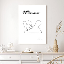 Obraz klasyczny Losail International Circuit - Tory wyścigowe Formuły 1 - białe tło