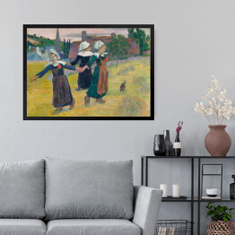 Obraz w ramie Paul Gauguin "Tańczące dziewczyny z Breton, Pont-Aven" - reprodukcja
