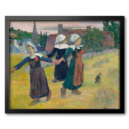 Obraz w ramie Paul Gauguin "Tańczące dziewczyny z Breton, Pont-Aven" - reprodukcja