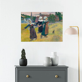 Plakat Paul Gauguin "Tańczące dziewczyny z Breton, Pont-Aven" - reprodukcja