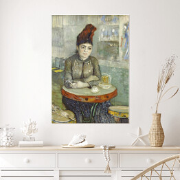 Plakat samoprzylepny Vincent van Gogh Agostina Segatori Sitting in the Café du Tambourin. Reprodukcja