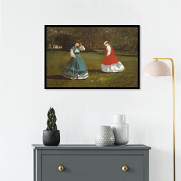 Plakat w ramie Winslow Homer. A Game of Croquet. Reprodukcja