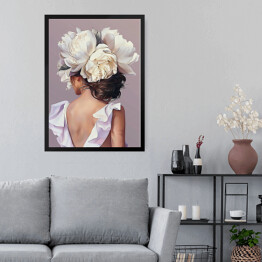 Obraz w ramie Kobieta w kwiatach obraz