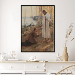 Plakat w ramie Jezus i Maria Magdalena Albert Edelfelt Reprodukcja obrazu
