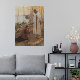 Plakat samoprzylepny Jezus i Maria Magdalena Albert Edelfelt Reprodukcja obrazu