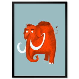 Plakat w ramie Prehistoria - mamut