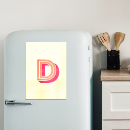 Magnes dekoracyjny Kolorowe litery z efektem 3D - "D"