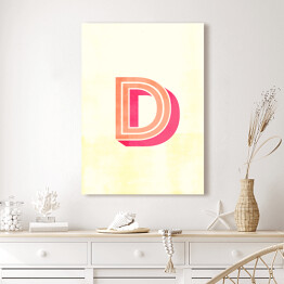 Obraz na płótnie Kolorowe litery z efektem 3D - "D"