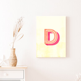 Obraz na płótnie Kolorowe litery z efektem 3D - "D"