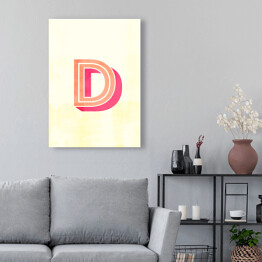 Obraz klasyczny Kolorowe litery z efektem 3D - "D"