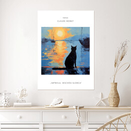 Plakat Obraz z kotem inspirowany sztuką - Claude Monet