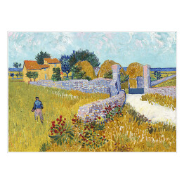 Plakat samoprzylepny Vincent van Gogh Dom wiejski w Prowansji. Reprodukcja