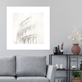 Plakat samoprzylepny Koloseum - ilustracja