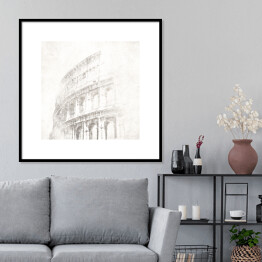 Plakat w ramie Koloseum - ilustracja