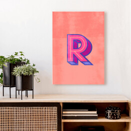 Obraz klasyczny Kolorowe litery z efektem 3D - "R"