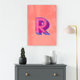 Obraz na płótnie Kolorowe litery z efektem 3D - "R"
