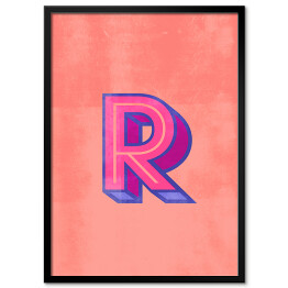 Obraz klasyczny Kolorowe litery z efektem 3D - "R"
