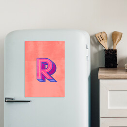 Magnes dekoracyjny Kolorowe litery z efektem 3D - "R"