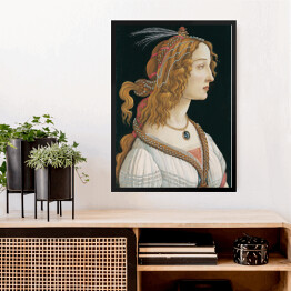 Obraz w ramie Sandro Botticelli Portret kobiety. Reprodukcja