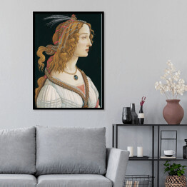 Plakat w ramie Sandro Botticelli Portret kobiety. Reprodukcja