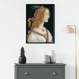 Plakat w ramie Sandro Botticelli Portret kobiety. Reprodukcja