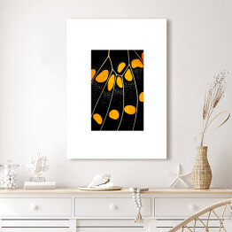 Obraz klasyczny Pomarańczowo biało czarne skrzydło motyla