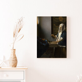 Obraz na płótnie Jan Vermeer "Ważąca perły" - reprodukcja