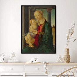 Plakat w ramie Sandro Botticelli Madonna z dzieciątkiem. Reprodukcja