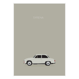 Plakat samoprzylepny Polskie samochody - SYRENA