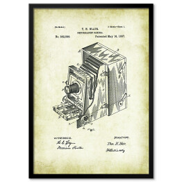 Plakat w ramie T. H. Blair - patenty na rycinach vintage