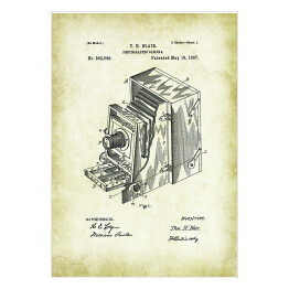 Plakat samoprzylepny T. H. Blair - patenty na rycinach vintage
