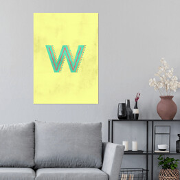 Plakat Kolorowe litery z efektem 3D - "W"