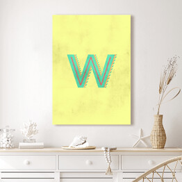 Obraz na płótnie Kolorowe litery z efektem 3D - "W"