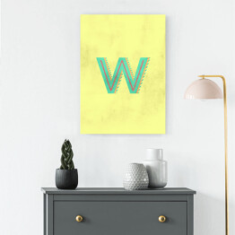 Obraz klasyczny Kolorowe litery z efektem 3D - "W"