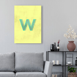 Obraz klasyczny Kolorowe litery z efektem 3D - "W"