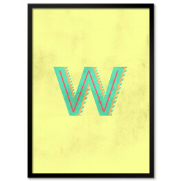 Plakat w ramie Kolorowe litery z efektem 3D - "W"