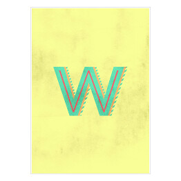 Kolorowe litery z efektem 3D - "W"