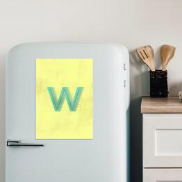 Magnes dekoracyjny Kolorowe litery z efektem 3D - "W"