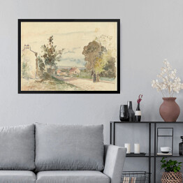 Obraz w ramie Camille Pissarro Droga z Wersalu do Louveciennes. Reprodukcja