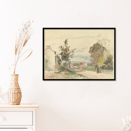 Plakat w ramie Camille Pissarro Droga z Wersalu do Louveciennes. Reprodukcja