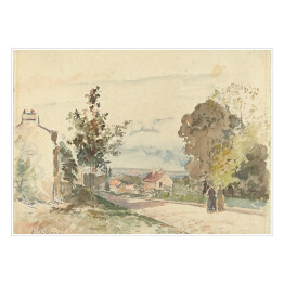Plakat samoprzylepny Camille Pissarro Droga z Wersalu do Louveciennes. Reprodukcja