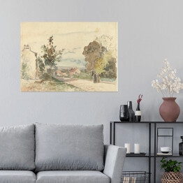 Plakat Camille Pissarro Droga z Wersalu do Louveciennes. Reprodukcja