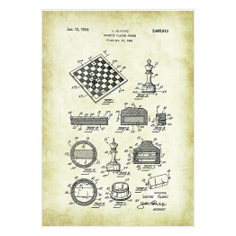 Plakat samoprzylepny L. Hlavac - patenty na rycinach vintage