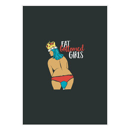 Plakat samoprzylepny Queen - "Fat bottomed girls" - ilustracja