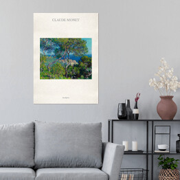 Plakat samoprzylepny Claude Monet "Bordighera" - reprodukcja z napisem. Plakat z passe partout