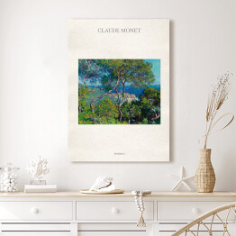 Obraz na płótnie Claude Monet "Bordighera" - reprodukcja z napisem. Plakat z passe partout
