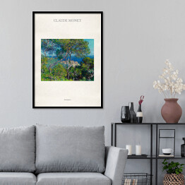Plakat w ramie Claude Monet "Bordighera" - reprodukcja z napisem. Plakat z passe partout