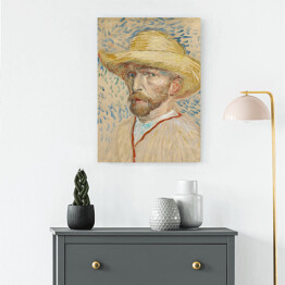 Obraz na płótnie Vincent van Gogh Self-Portrait with a Straw Hat. Reprodukcja